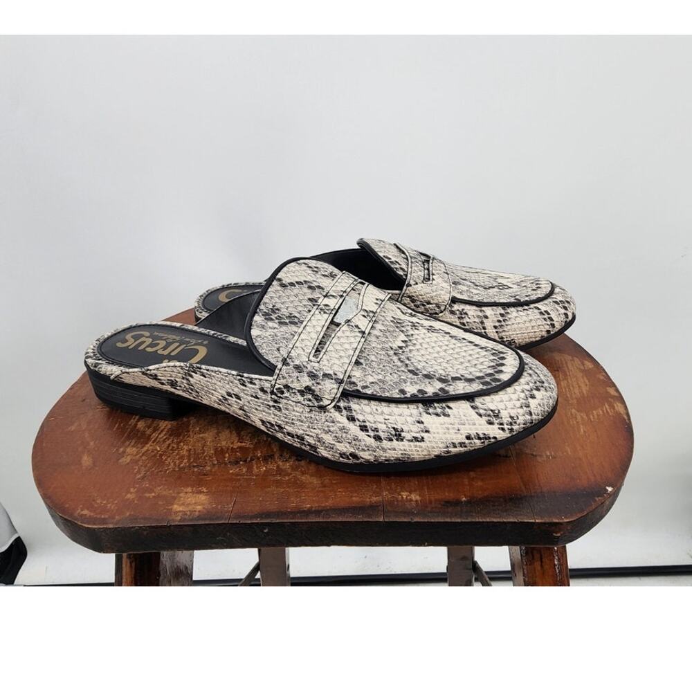 Circus By Sam Edleman Snake Skin Slip On Mule Penny Loafers Size 7.5